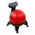 CanDo Plastic Mobile Ball Chair w/ Back - Red (22" Diameter)